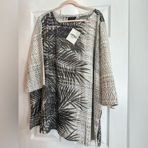 Bob Mackie Monochrome Abstract Kimono